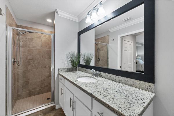 Primary bathroom with walk-in shower