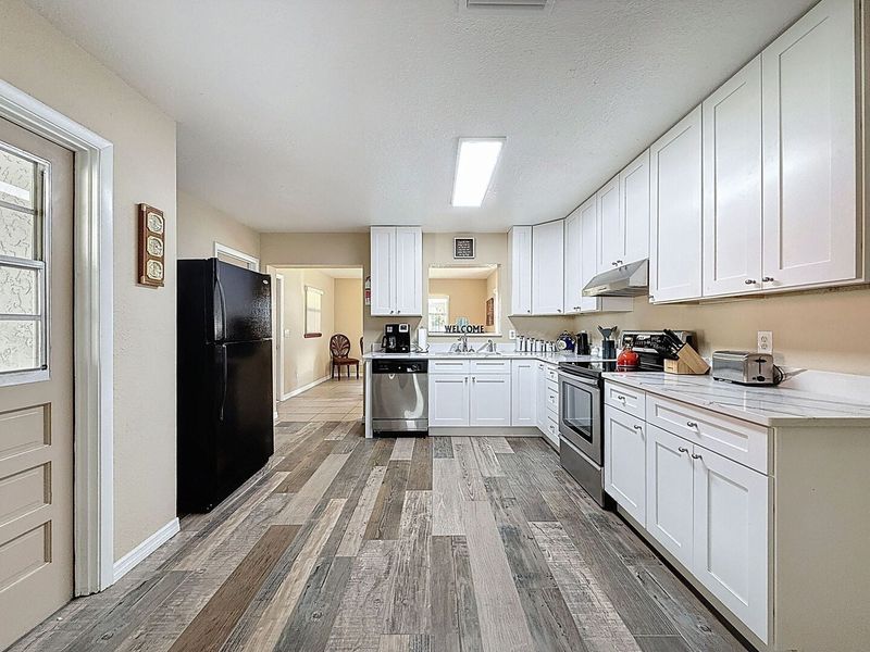 Kitchen open with lots of room
