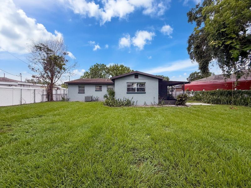 Exterior backyard and back of house