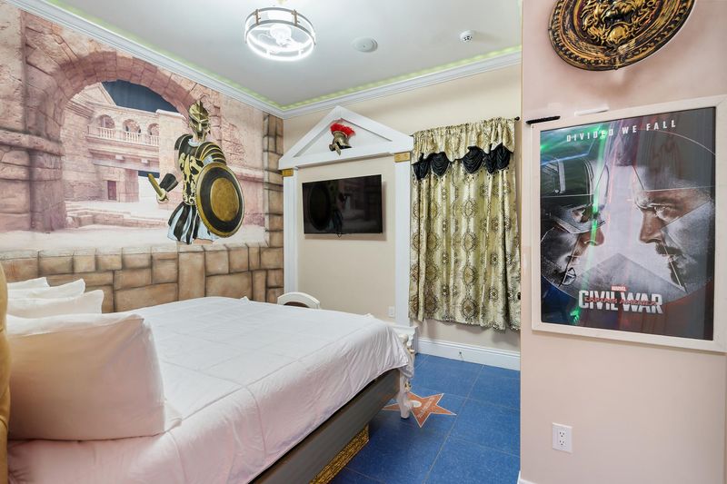 Gladiator King Suite Bedroom 4 Downstairs 55" Roku TV