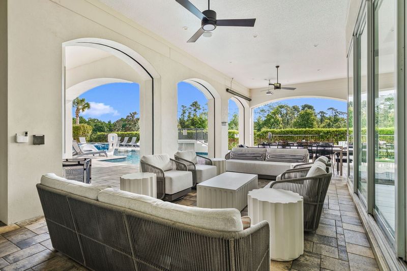 You can enjoy the covered lanai in the evening with plenty of seating for all