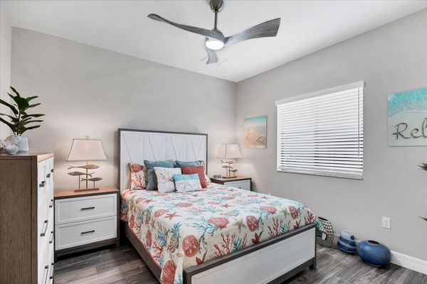 Guest bedroom 2 with a queen bed and 43-inch Smart TV