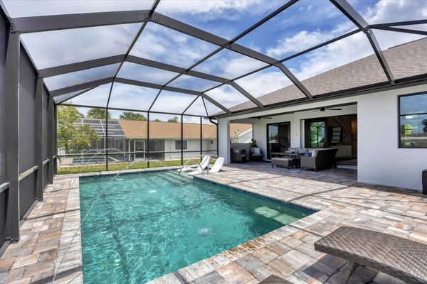 Sparkling pool overlooking canal.