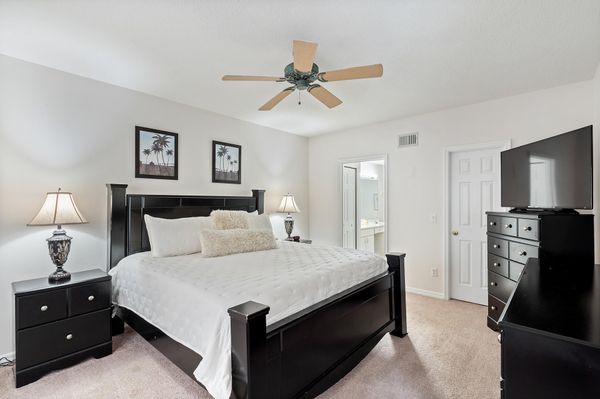 Master King Bedroom 1 Downstairs Attached Bathroom 48" TV