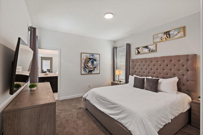 Master King Bedroom 1 Downstairs Attached Bathroom 50" Smart TV