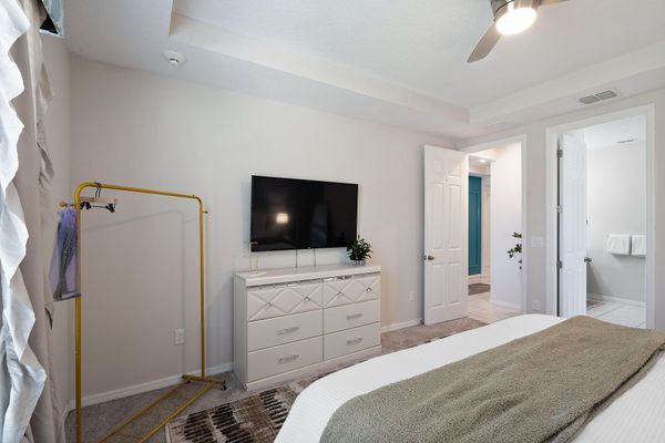 Master King Bedroom 1 Downstairs 55" Roku TV