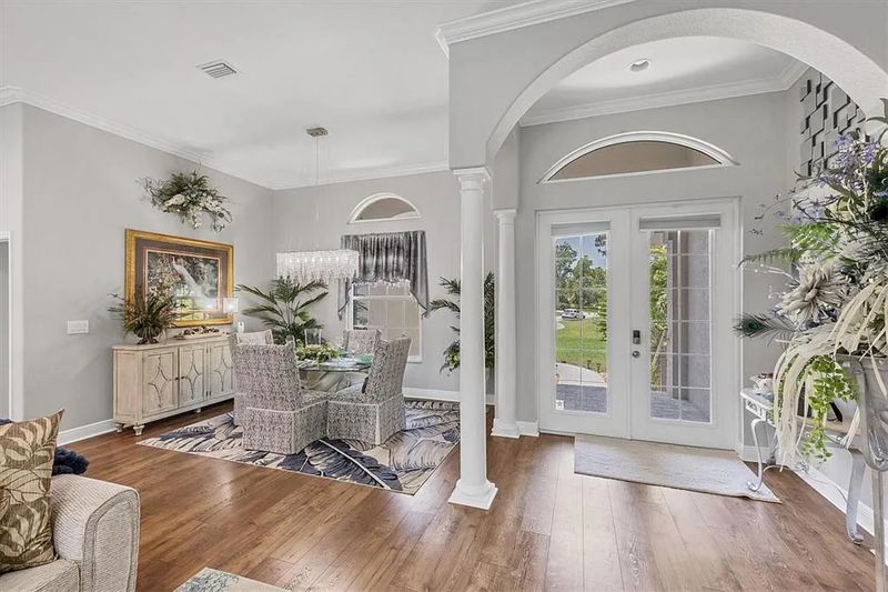 Foyer and dining room  area