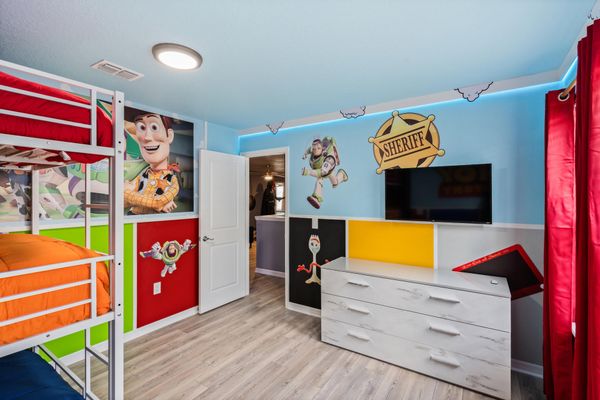 Three Double Bunks Bedroom 10 Upstairs Toy Story Theme