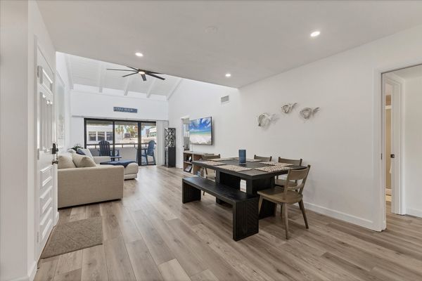 Bright, open living/dining space
