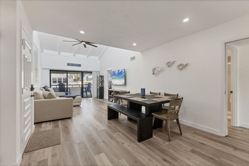 Bright, open living/dining space