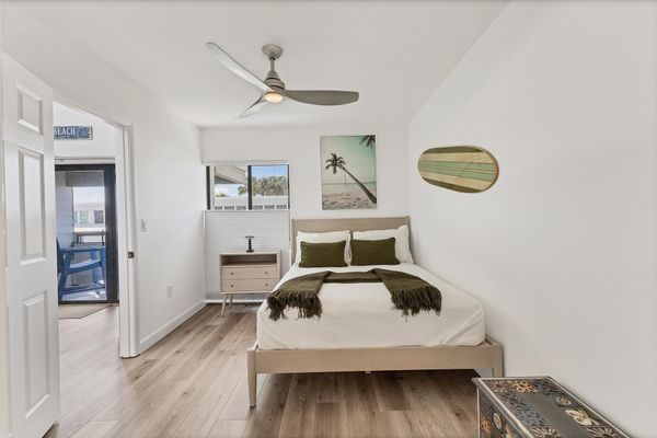 Queen bedroom with attached bathroom