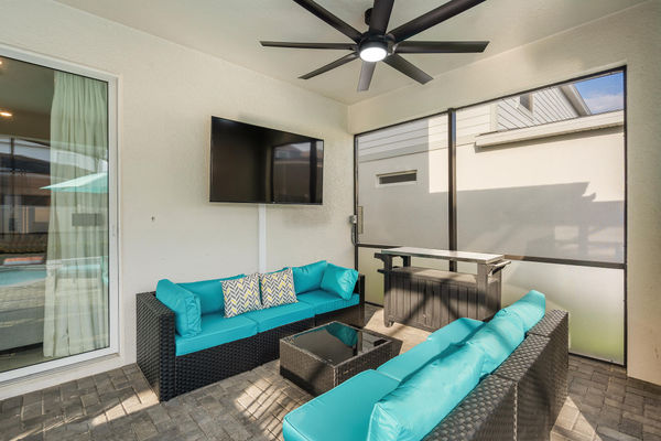 Patio Seating 65" Roku TV