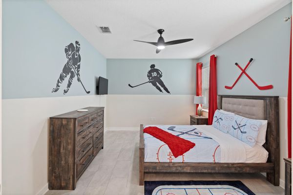 Queen Bedroom 7 Downstairs 43" Roku TV