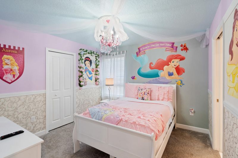 Queen Bedroom 4 Upstairs Shared Bathroom  43" Smart TV