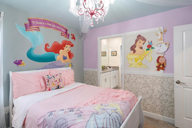 Queen Bedroom 4 Upstairs Shared Bathroom  43" Smart TV