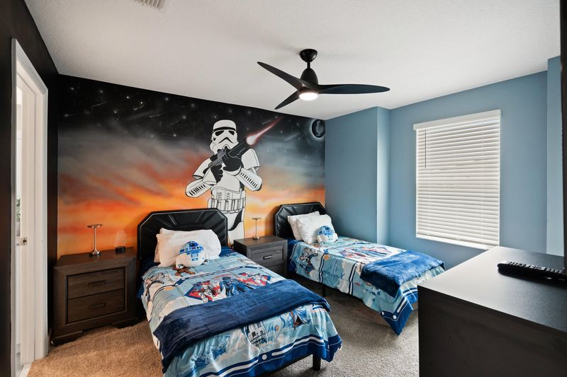 Star Wars Theme
Two Twins Bedroom 3 Upstairs 
Shared Bathroom