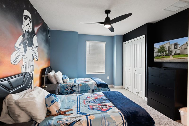 Star Wars Theme
Two Twins Bedroom 3 Upstairs 
43" Smart TV
