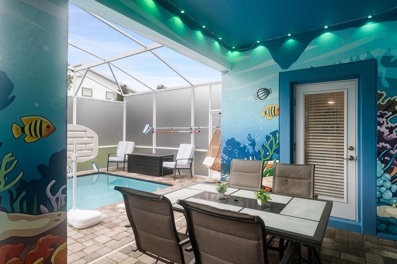 Dining by the pool