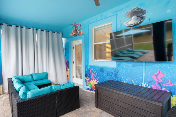 Patio Seating 65" Roku TV