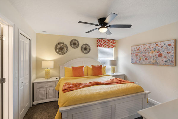 King Bedroom 3 Upstairs Shared Bathroom 50" Roku TV