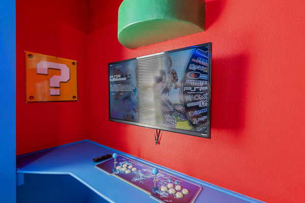 Twin/Twin Bunk + Twin Bedroom 4 Upstairs 43" Roku TV + 32" Roku With game Console Mario Theme