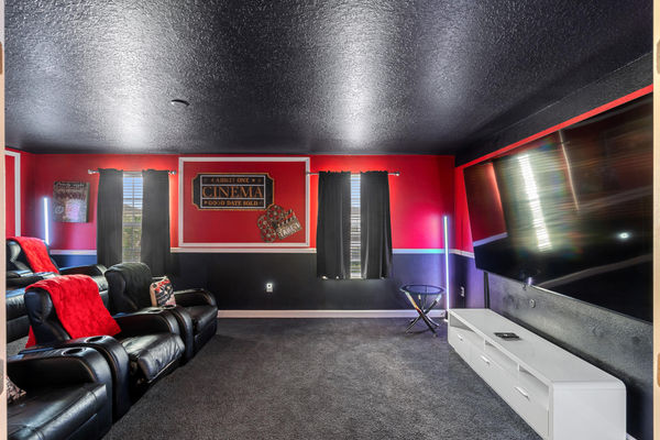 Theater Room Upstairs 100" Smart TV