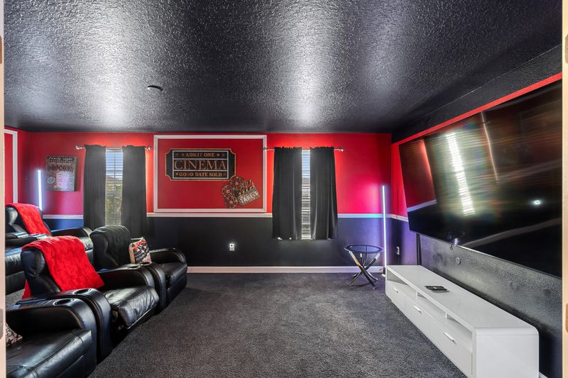 Theater Room Upstairs 100" Smart TV