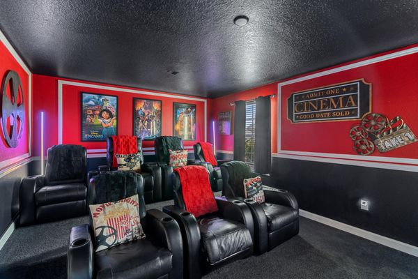 Theater Room Upstairs 100" Smart TV