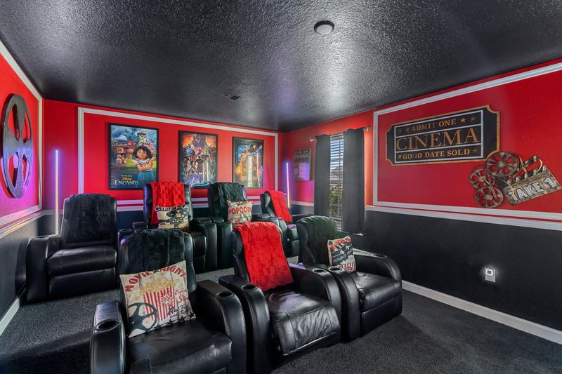 Theater Room Upstairs 100" Smart TV
