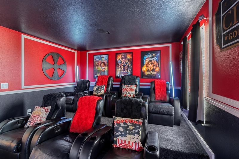 Theater Room Upstairs 100" Smart TV