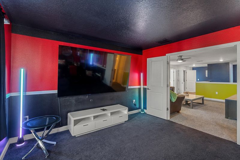 Theater Room Upstairs 100" Smart TV