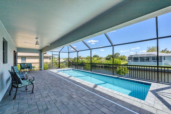 Sparkling pool overlooking the canal. Pool size 27' x 8' x 5.5'