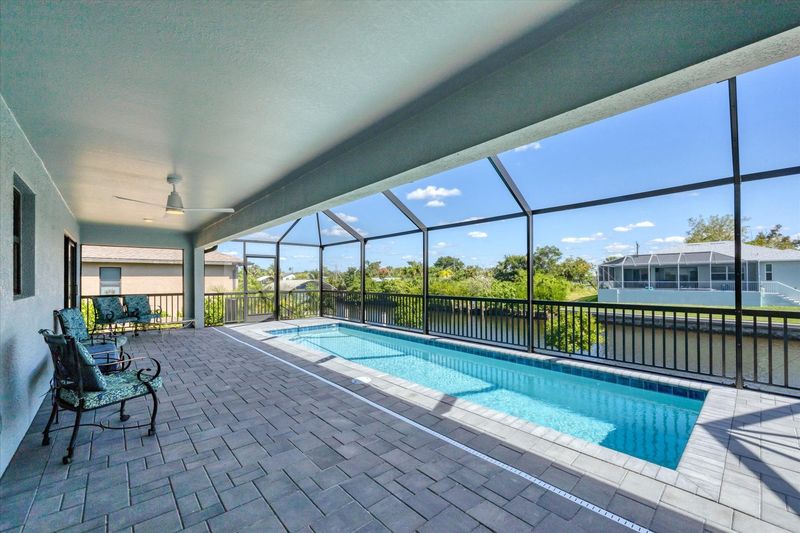 Sparkling pool overlooking the canal. Pool size 27' x 8' x 5.5'
