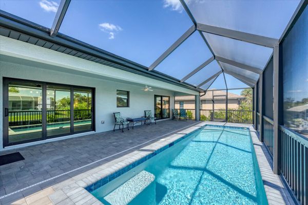 Sparkling pool overlooking the canal. Pool size 27' x 8' x 5.5'