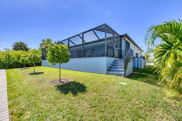 Backyard leading to dock