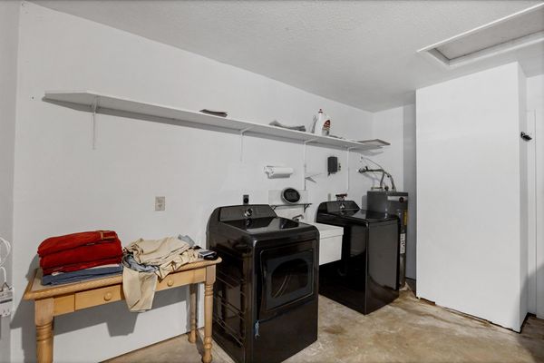 Full-size washer & dryer in garage
