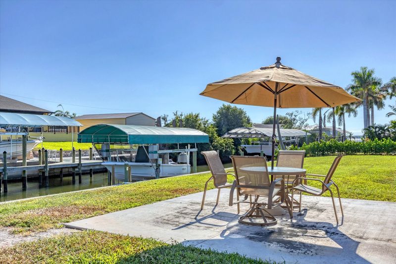 Outdoor dining overlooking canal