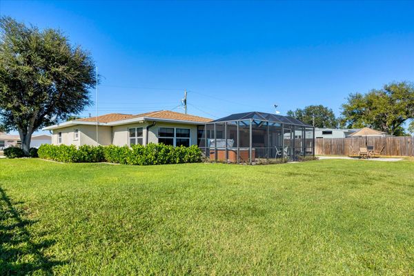 Private, unfenced backyard