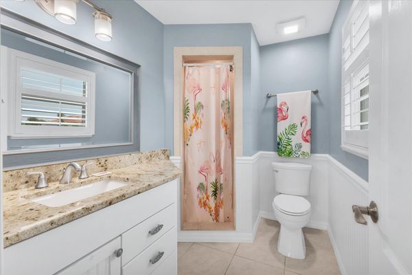 Upstairs attached bathroom with walk-in shower