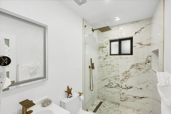 Guest bathroom with walk-in shower