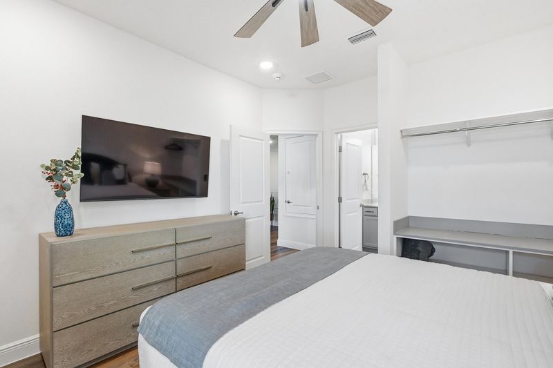 Queen Suite Bedroom 8 Upstairs, Attached Bathroom, 55" Smart TV