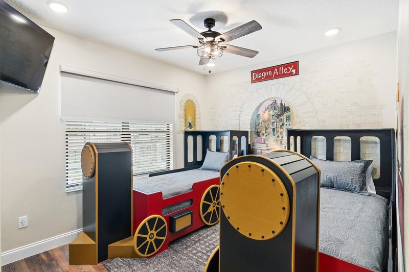 Two Twins Suite Bedroom 6 Upstairs Attached Bathroom
55" Smart TV - Harry Potter Theme