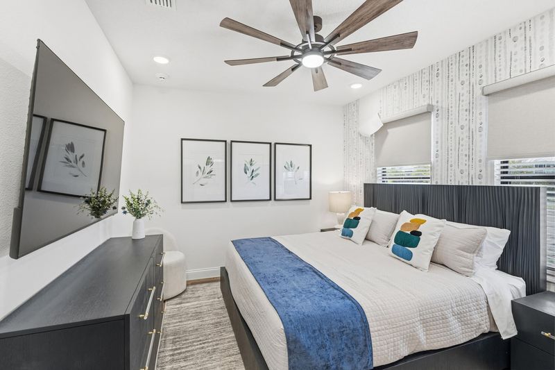 King Suite Bedroom 3 Upstairs Attached Bathroom 65" Smart TV