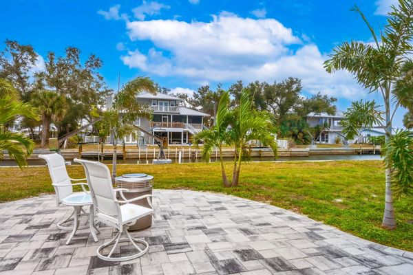Fire pit area overlooking the canal