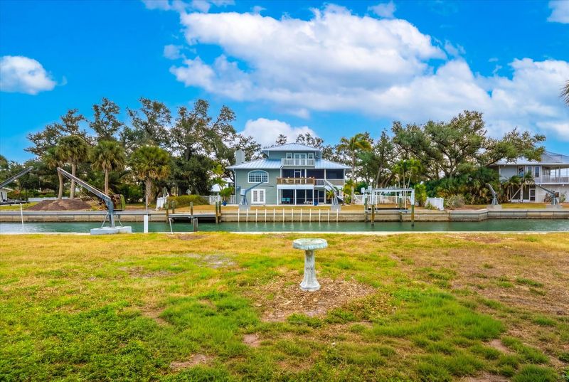 Backyard overlooking the canal