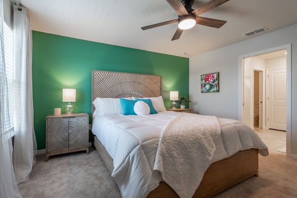 California King Suite Bedroom 2 Upstairs 
Attached Bathroom Shower
65" Smart TV