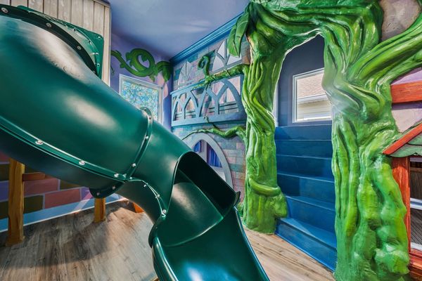 Kids can take turns sliding down their own personal slide