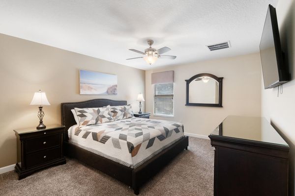 Master King Bedroom 1 Upstairs 50" Smart TV Attached Bathroom