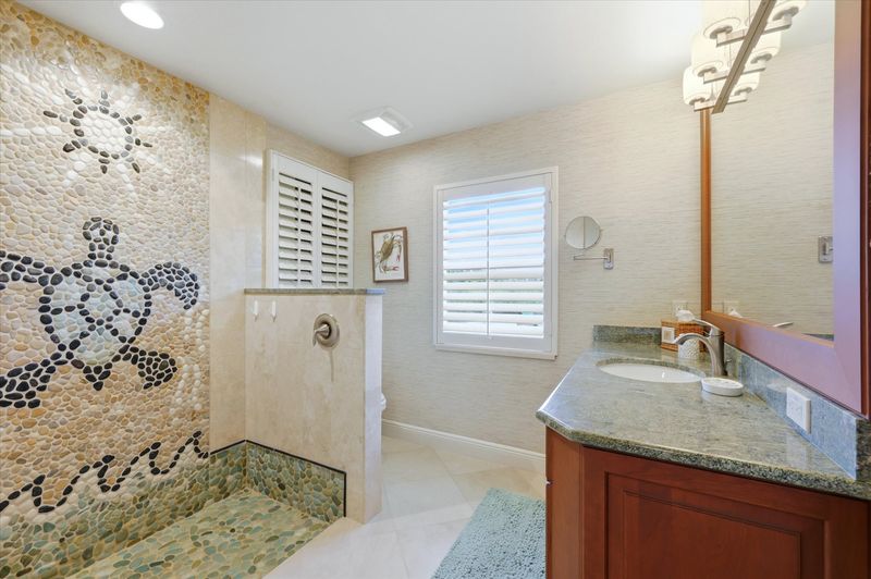 Guest bathroom with walk-in shower