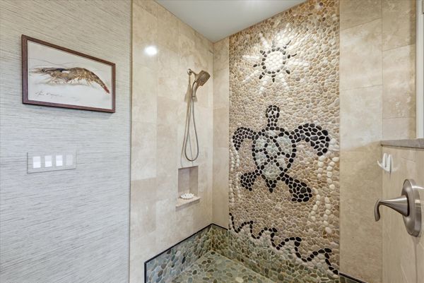 Guest bathroom with walk-in shower